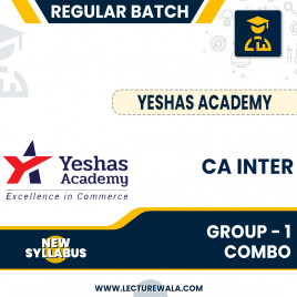 CA inter New syllabus Group - 1 All Subject Regular Course Combo (In English) By Yeashas Academy : Online Classes