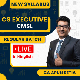 CA Arun Setia Capital Market &amp; Securities Laws New Syllabus Regular Classes For CS Executive: Online / Offline Classes.
