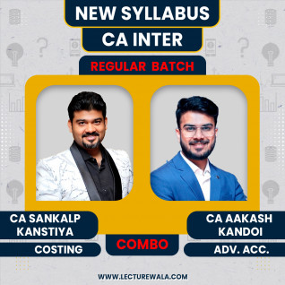 CA Aakash Kandoi Advanced Accounting & CA Sankalp Kanstiya Cost & Management Accounting Regular Online Combo Classes For CA Inter