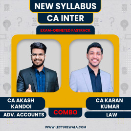 CA Inter Advanced Accounts &amp; Law Fastrack Batch By CA Akash Kandoi &amp; CA Karan Kumar