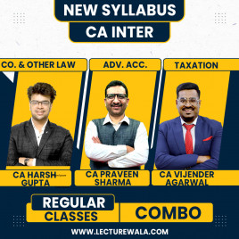 CA Harsh Gupta &amp; CA Praveen Sharma &amp; CA Vijender Agarwal Group-1 Combo Regular Online Classes For CA Inter: Google Drive Classes