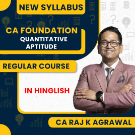 CA Raj K Agrawal Quantitative Aptitude Regular Online Classes For CA Foundation