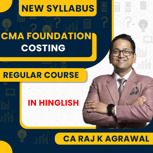 CA Raj K Agrawal Paper 2 – Fundamentals of Financial and Cost Accounting Regular Course for CMA Foundation 