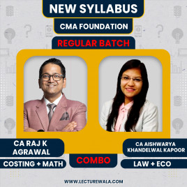  CA Raj K Agrawal, CA Aishwarya Khandelwal Kapoor, Janhavi Gadodia All Subjects Regular Course for CMA Foundation New Syllabus
