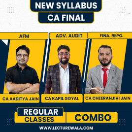 CA Final Afm &amp; Financial Reporting &amp; audit by CA Aaditya Jain &amp; CA Kapil Goyal &amp; CA Cheeranjivi Jain : Online Classes
