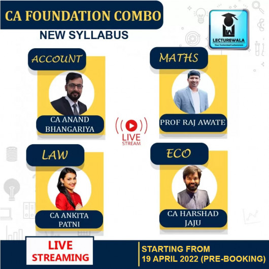 CA Foundation All Subject combo By Swapnil patni classes : Onlive live Classes.