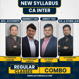CA Vijay Sarda, CA Darshan Khare, CA Abhishek Zaware &amp; CA Yashwant Mangal Group 1 Combo For CA Inter: Google Drive &amp; Pendrive Classes.