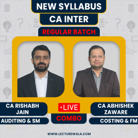 CA Rishabh Jain Audit-SM &amp; CA Abhishek Zaware COST-FM Regular Live Classes For CA Inter: Live Online classes.