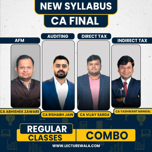 CA Abhishek Zaware AFM, CA Rishabh jain Audit & CA Vijay Sarda DT & CA Yasvant Mangal IDT Regular Batch For CA Final
