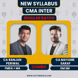CA Ranjan Periwal FM-DA and Management Accounting &amp; CA Mayank Saraf OM-SM Combo Regular Batch For CMA Inter 