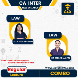 CA CS Yogita Harjani &amp; CA Ashlesha Atal Corporate and Other Laws New Syllabus Regular Batch For CA Inter : Online Classes
