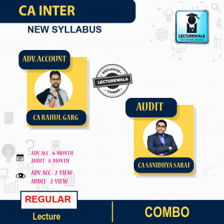 CA Inter Advance Accounts & AUDIT Combo Regular Course : Video Lecture + Study Material by CA Rahul Garg & CA Sanidhya Saraf (To NOv 2022)