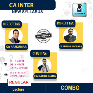 CA Inter DT & IDT & Costing Combo Regular Course New Course By CA Rahul Garg CA Bhanwar Borana & CA Rajkumar : pen drive / online classes.