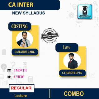 CA Inter Cost Accounting And Law Combo Regular Course New Syllabus : Video Lecture + Study Material by CA Rahul Garg & CA Harsh Gupta (For Nov 2022 & May 2023)