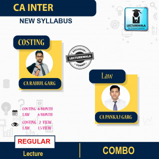 CA Inter Cost Accounting And Law Combo Regular Course New Syllabus by CA Rahul Garg & CA Pankaj Garg : Pen Drive / Online Classes