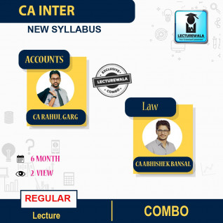 CA Inter Accounts And Law Combo Regular Course by CA Rahul Garg & CA Abhishek Bansal : Pendrive/Online classes. 