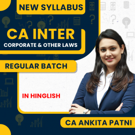  CA Ankita Patni Corporate &amp; Other Laws Regular Online Classes For CA Inter: Pen drive &amp; Google drive Classes.