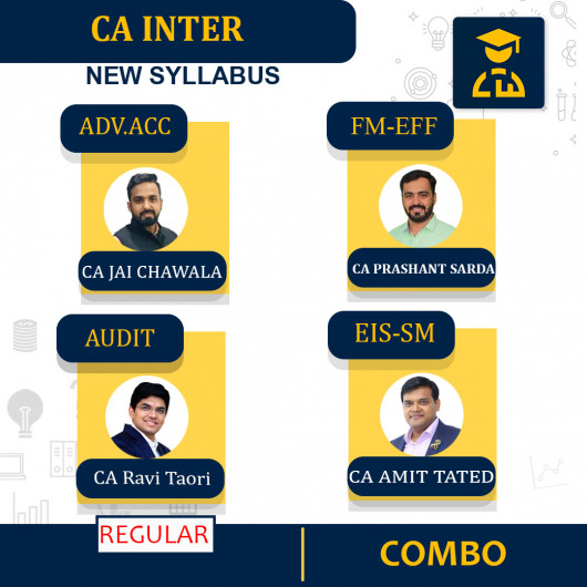 CA Inter Group-2 (Regular In-Depth) Combo by CA Jai Chawla, CA Ravi Taori, CA Amit Tated and CA Prashant Sarda: Online Classes/Pen Drive