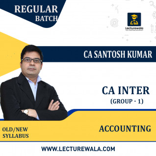 CA Inter Group - 1 Accounting Regular Course By CA Santosh Kumar: Pendrive / Online Classes.