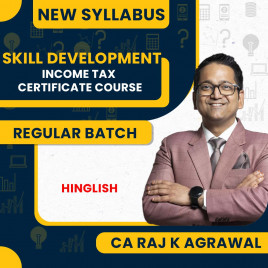 CA RAJ K AGRAWAL Income Tax Certificate Course Skill Development Course : Pen Drive / Online Classes